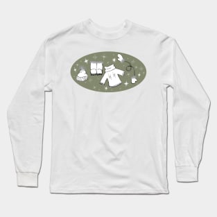 Winter weather snow lover cartoon illustration Long Sleeve T-Shirt